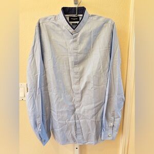 The Kooples Slim Fit Mandarin Collar Button-down Shirt - Size S